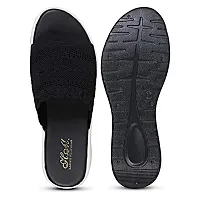 Fashion Women's Wedges Sandal Casual Wear Heel Sandal (Black7)-thumb1