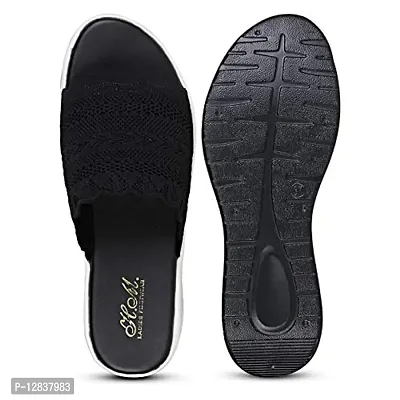 Fashion Women's Wedges Sandal Casual Wear Heel Sandal (Black7)-thumb2