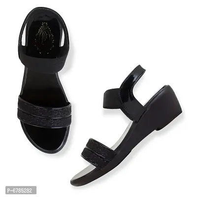 Wedges Black Stylish  For Women-thumb0