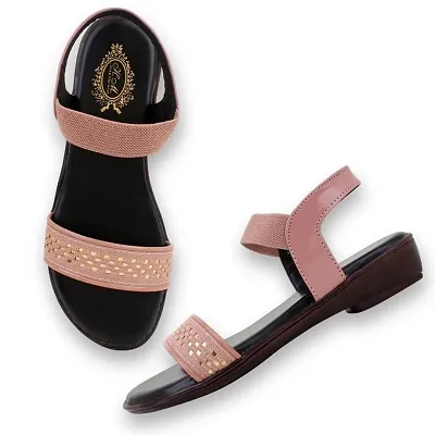 Classy Solid Synthetic Leather Sandals for Women