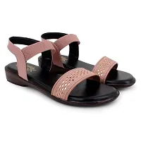 Classy Solid Synthetic Leather Sandals for Women-thumb2