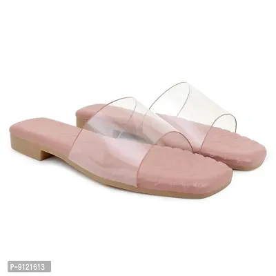 Classy Synthetic Leather Solid Slippers for Women-thumb2