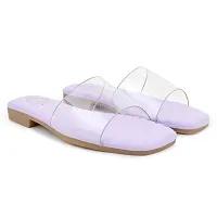 Classy Synthetic Leather Solid Slippers for Women-thumb1