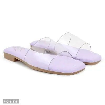 Classy Synthetic Leather Solid Slippers for Women-thumb2