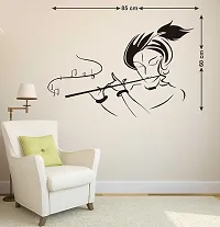 WALLDECORS LORD KRISHNA WITH FLUTE WALLSTICKER-thumb1