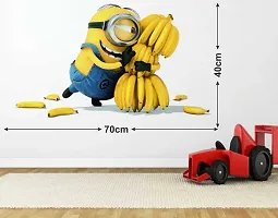 MINNION WITH BANANA IMAGE DECORATIVE WALLSTICKER-thumb1