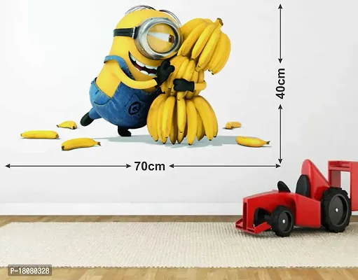 MINNION WITH BANANA IMAGE DECORATIVE WALLSTICKER-thumb2