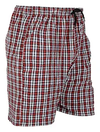 Rebizo Pure Cotton Chekered Multicolour Casual Shorts For Mens (Pack of 3) (Free Size28-32)-thumb2