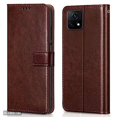 Vivo Y72 5g, Y31s brown Flip Cover