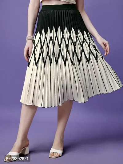 Women Printed Pleated Skirt