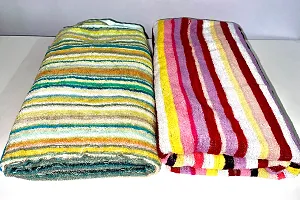 Bodybasic Bath Towel 100% Cotton Pack of 2  for Women/Men with solid colors-thumb1