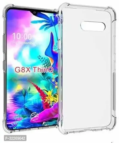 Bumper Case For Lg G8X Transparent Shock Proof Silicon Pack Of 1-thumb0