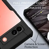 Stylish Back Cover For Google Pixel 8A Ipky Black Transparent Pack Of 1-thumb1