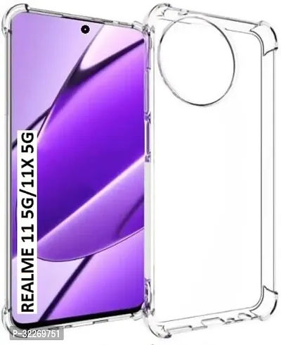 Back Cover For Realme 11X 5G Transparent Shock Proof Pack Of 1-thumb0