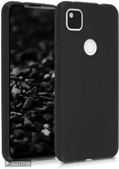 Back Cover For Google Pixel 4A Black Grip Case Pack Of 1-thumb0