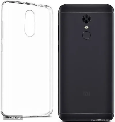 Stylish Back Cover For Mi Redmi Note 5 Transparent Silicon Pack Of 1