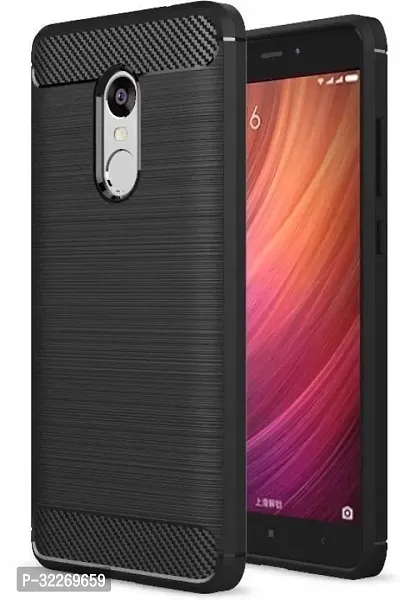 Back Cover For Mi Redmi Note 4 Black Shock Proof Pack Of 1-thumb0