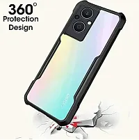 Stylish Back Cover For Poco C55 Black Transparent Silicon Pack Of 1-thumb1