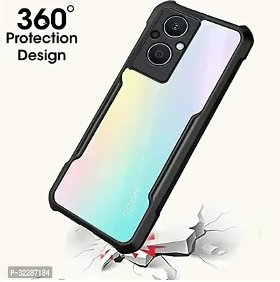 Stylish Back Cover For Poco C55 Black Transparent Silicon Pack Of 1-thumb2