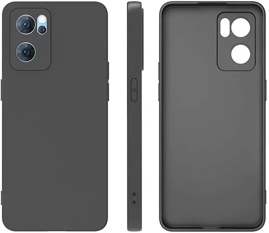 CELZO 4 Sides Full Protection Silicon Back Cover Case for Realme Narzo 50 (5G) - {Black}