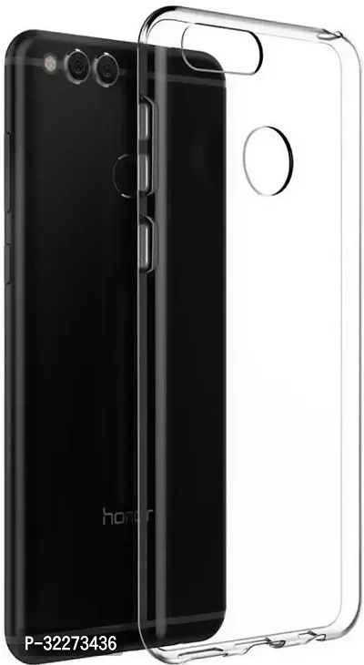 Back Cover For Huawei Honour 7X 5.93 Inches Transparent Shock Proof Silicon Pack Of 1-thumb0