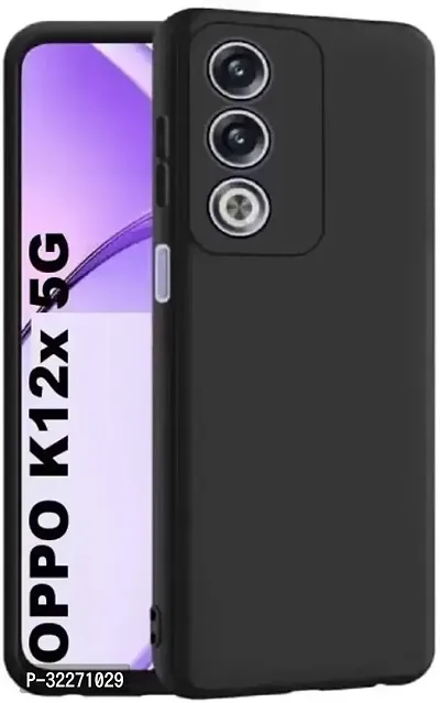 Back Cover For Oppo K12X 5G Black Grip Case Pack Of 1