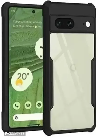 Stylish Back Cover For Google Pixel 8A Ipky Black Transparent Pack Of 1-thumb0