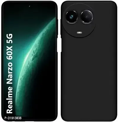 Mobigenix Back Cover For Realme Narzo 60X 5G Black Grip Case Pack Of 1-thumb0