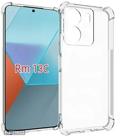 Back Cover For Redmi 13C 5G Transparent Shock Proof Pack Of 1-thumb0