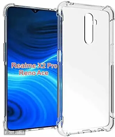 Back Cover For Realme X2 Pro Transparent Shock Proof Silicon Pack Of 1-thumb0