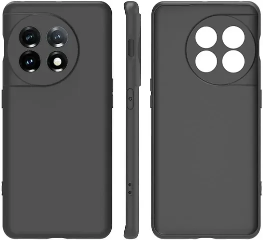 CELZO 4 Sides Full Protection Silicon Back Cover Case for OnePlus 11R / OnePlus 11 Ace 2 - (Black)