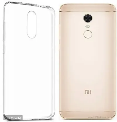 Back Cover For Mi Redmi Note 5 Transparent Silicon Pack Of 1-thumb0