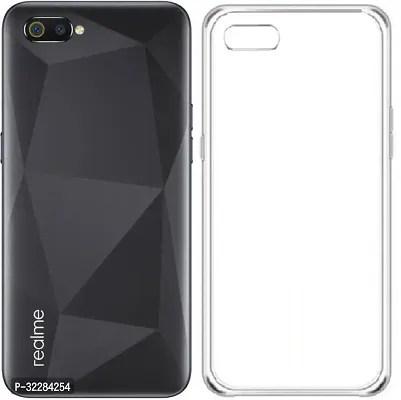 Stylish Back Cover For Realme C2 Transparent Shock Proof Pack Of 1-thumb0