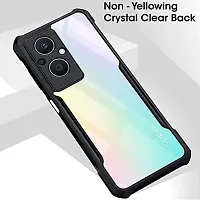 Stylish Back Cover For Poco C55 Black Transparent Silicon Pack Of 1-thumb2