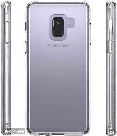 Back Cover For Samsung Galaxy A8 Plus Transparent Shock Proof Silicon Pack Of 1-thumb0