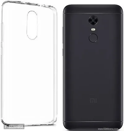 Stylish Back Cover For Mi Redmi Note 5 Transparent Silicon Pack Of 1-thumb0