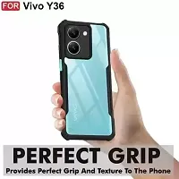 Stylish Back Cover For Vivo Y36 Black Pack Of 1-thumb2