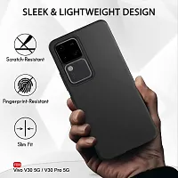 Back Cover For Vivo V30 Pro 5G Black Grip Case Pack Of 1-thumb2