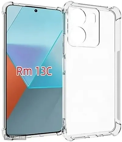 Stylish Back Cover For Redmi 13C Transparent Shock Proof Pack Of 1-thumb0