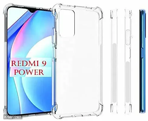 Bumper Case For Redmi 9 Power Transparent Shock Proof Silicon Pack Of 1-thumb0