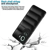 Back Cover For Oppo Reno11 5G Black Puffer Silicon Pack Of 1-thumb3