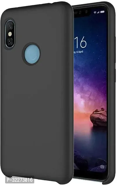 Back Cover For Mi Redmi Note 6 Pro Black Grip Case Pack Of 1