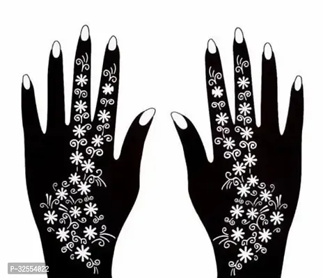 Hand Mehndi Stickers Black Set Of 1-thumb0