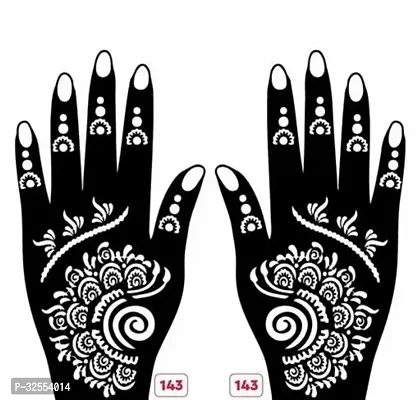 Hand Mehndi Stickers Black Set Of 1