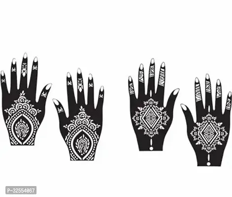 Hand Mehndi Stickers Black Set Of 2