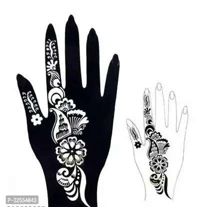 Hand Mehndi Stickers Black Set Of 1