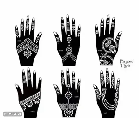 Hand Mehndi Stickers Black Set Of 3