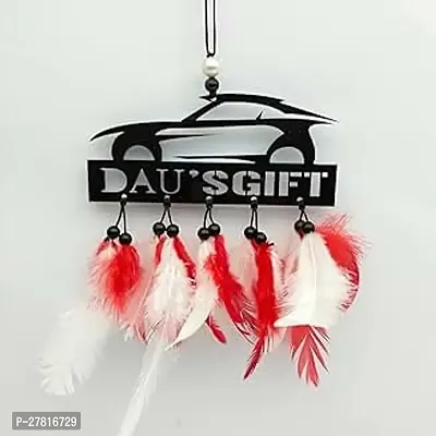 Dream Catcher Jiyu Creation DAUS Gift Colorful Them Wall Hanging Car Front Mirror Hanger Car Rear View Decorative Wall Hanging for Home with Acrylic Material with Feathers