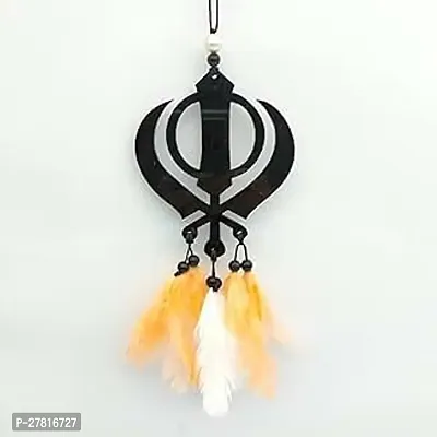 Dream Catcher Jiyu Creation Symbol of Hope and Faith Orange and White Color Them Wall Hanging Car Front Mirror HangerCar Rear ViewDecorative Wall Hanging Acrylic Material with Feathers