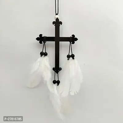 Dream Catcher Crisma Cross Sign White Them Wall Hanging Car-thumb0